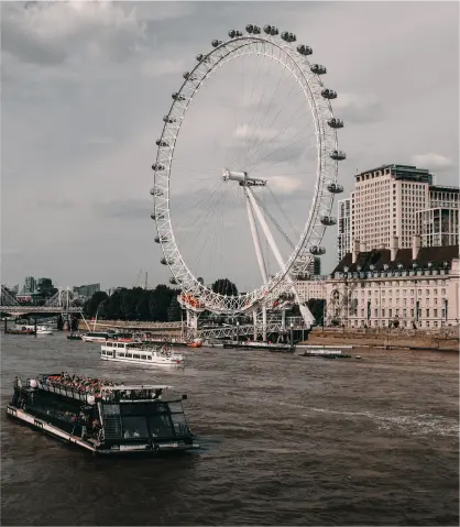 London landmarks at sunset